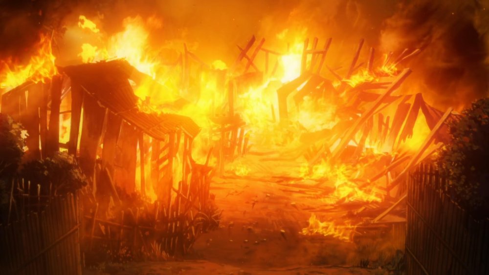 Деревня в огне арт