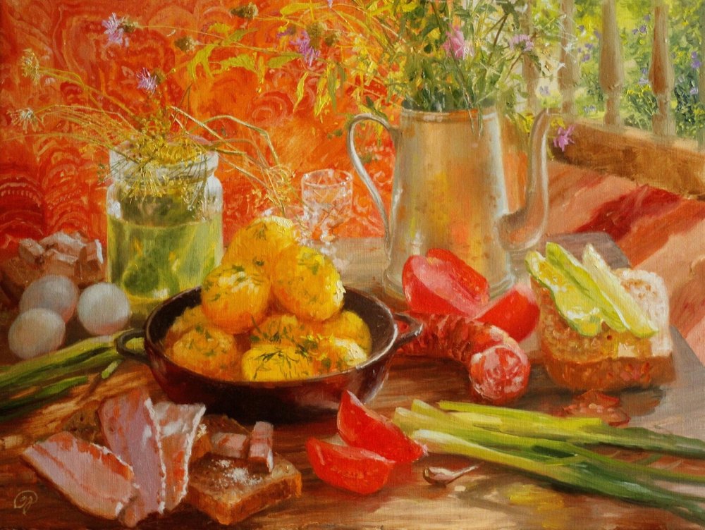 Владимир Жданов деревенский натюрморт