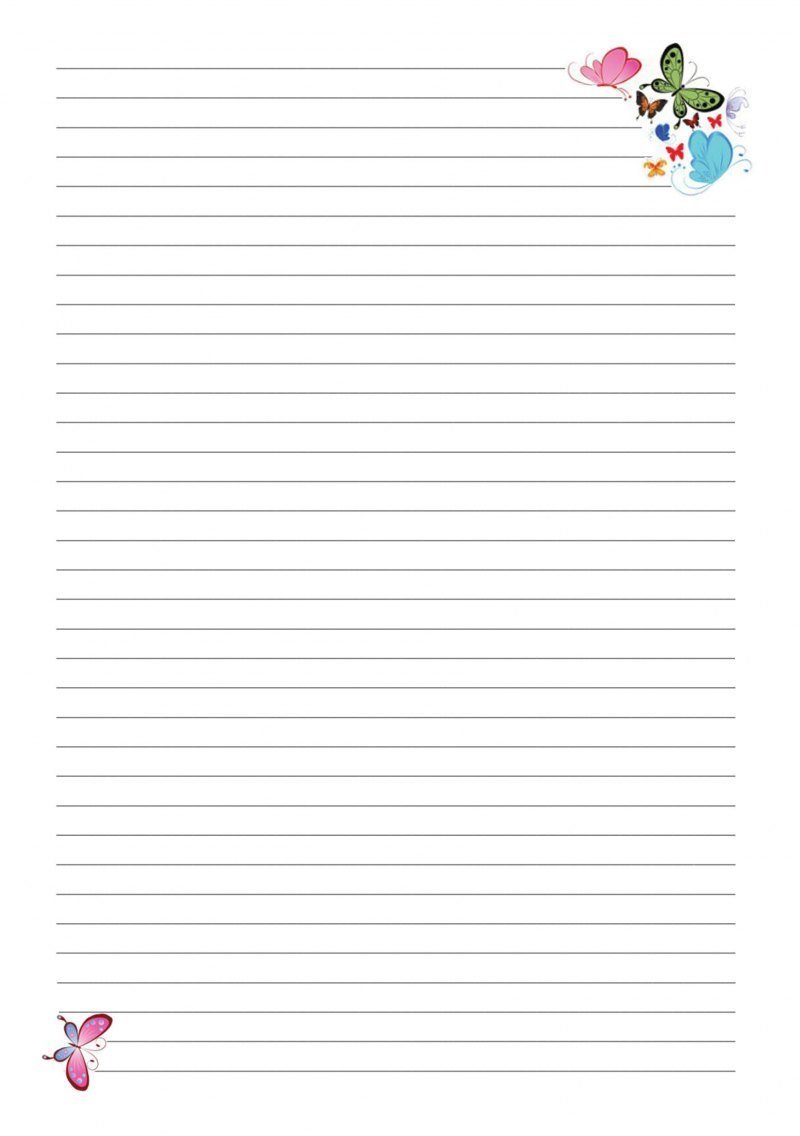 Линованные листы для блокнота