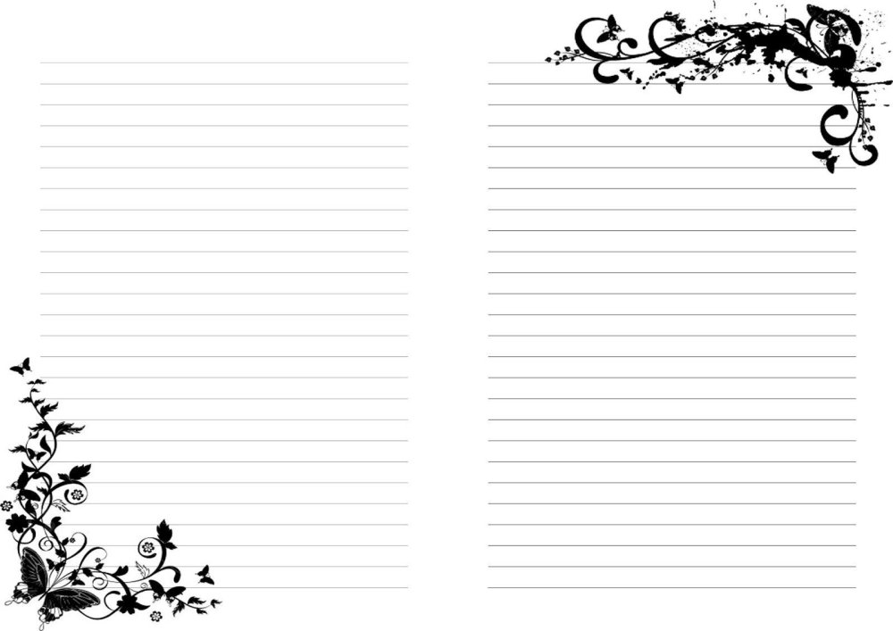 Лист блокнота в линейку