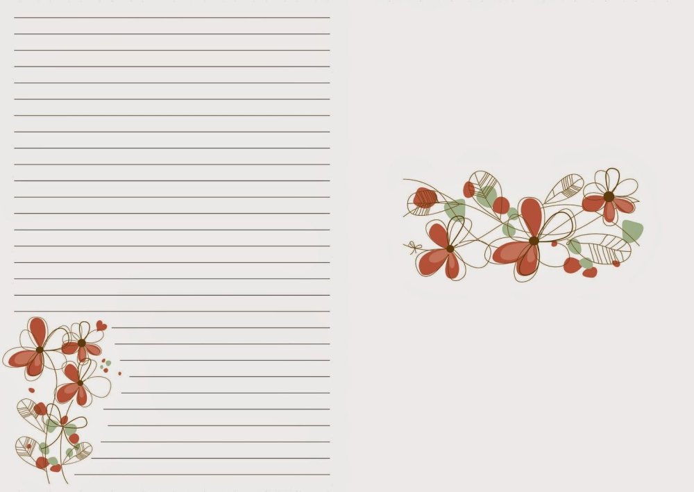 Разворот тетради в линейку