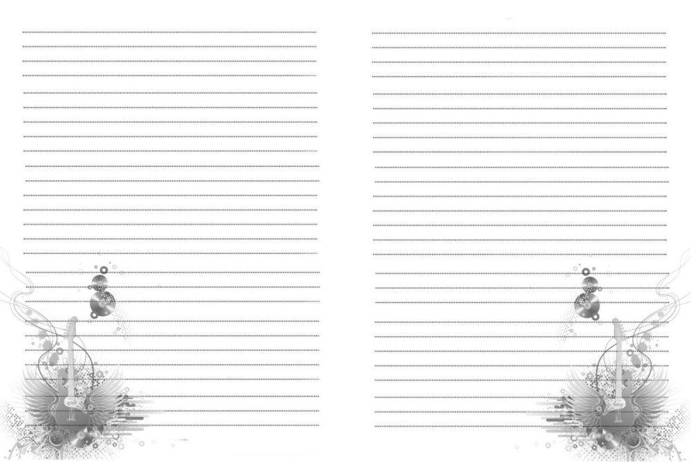 Тетрадный лист в линейку