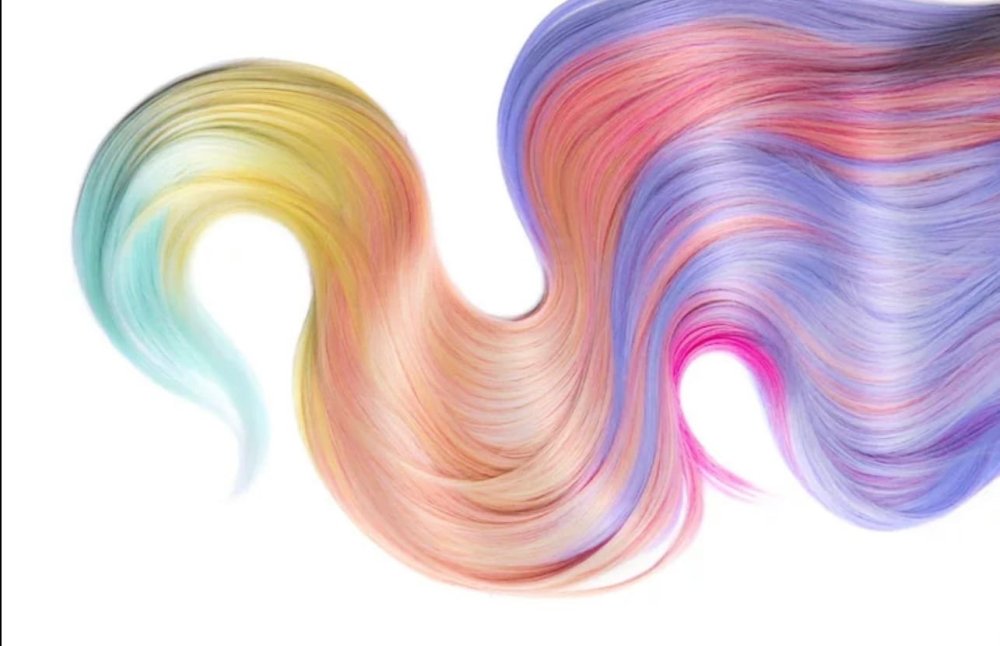 Радужные волосы для фотошопа