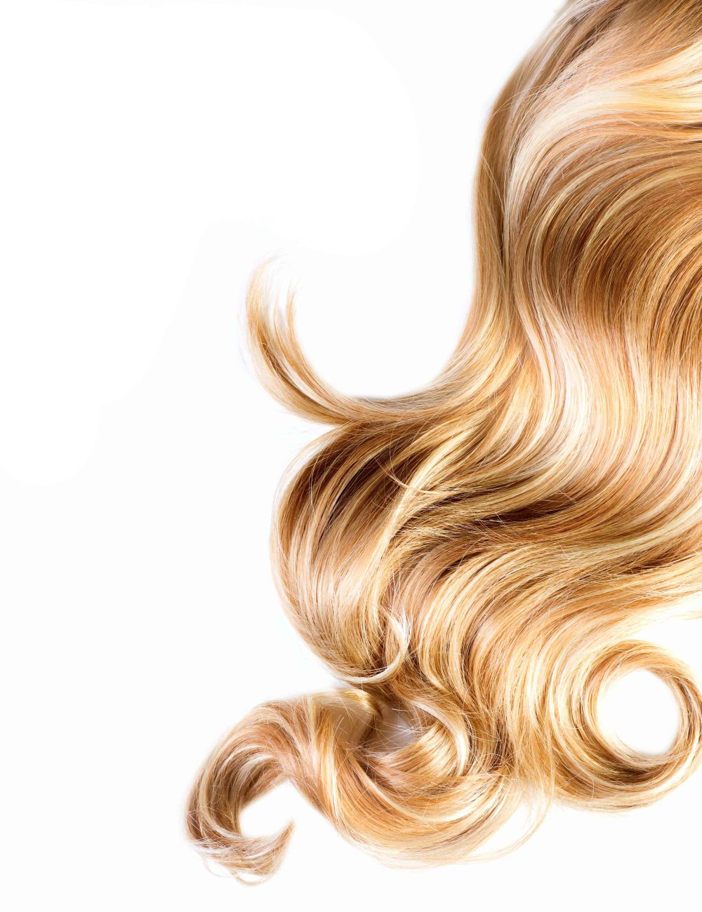 Локоны волос на прозрачном фоне