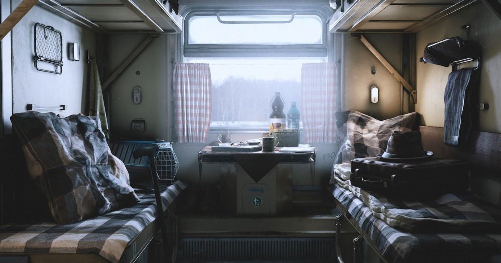 Поезд внутри атмосфера