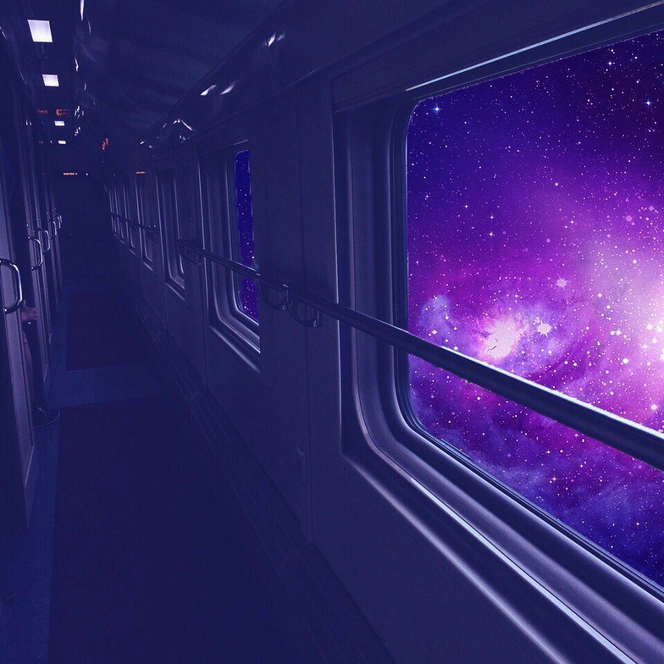 Вид из иллюминатора космического корабля