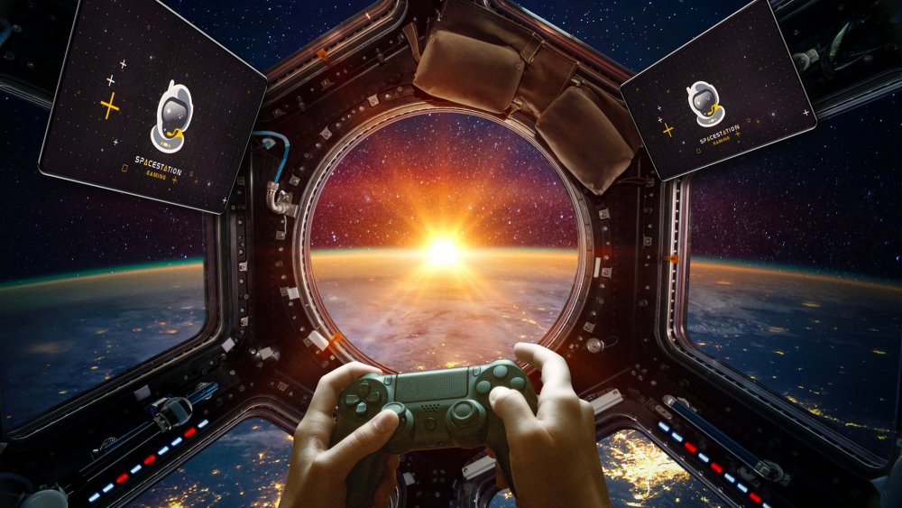 Вид из иллюминатора космического корабля