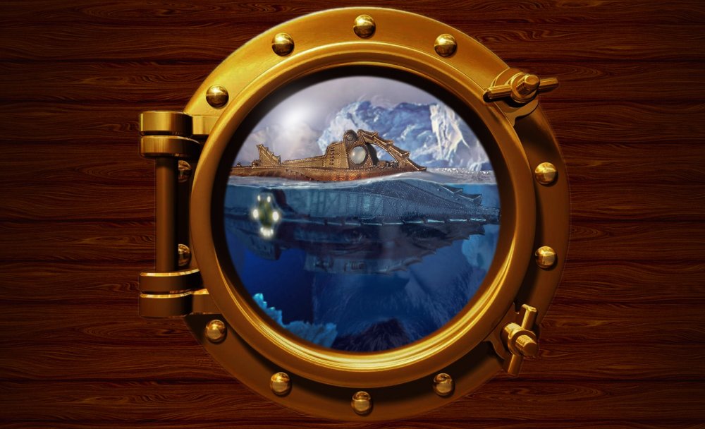 Иллюминаторы космического корабля Sci-Fi