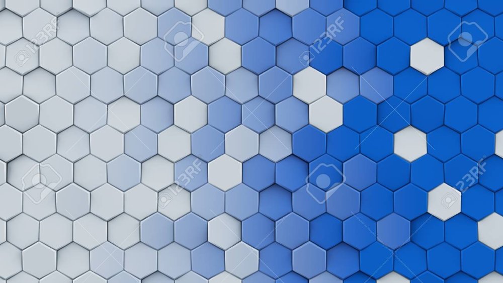 Шестиугольники 3d белые