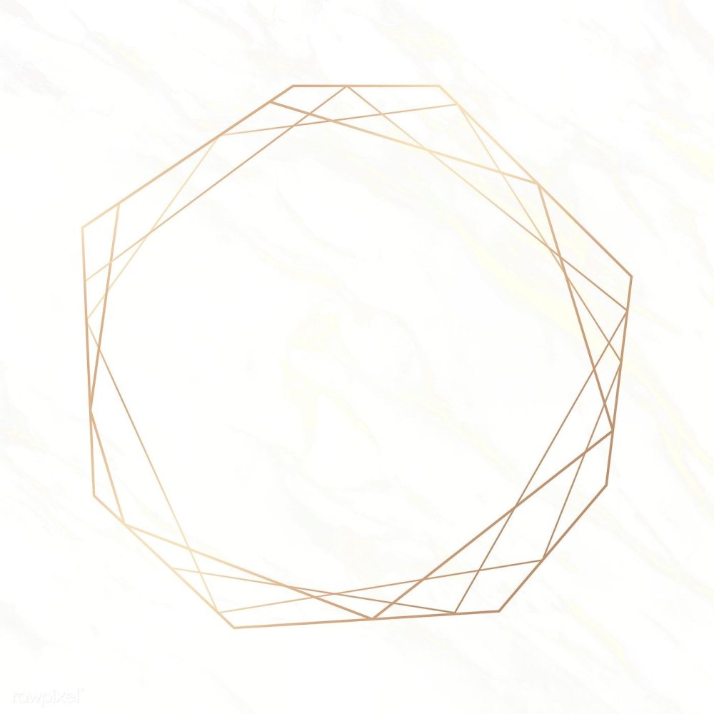 Геометрическая рамка золото