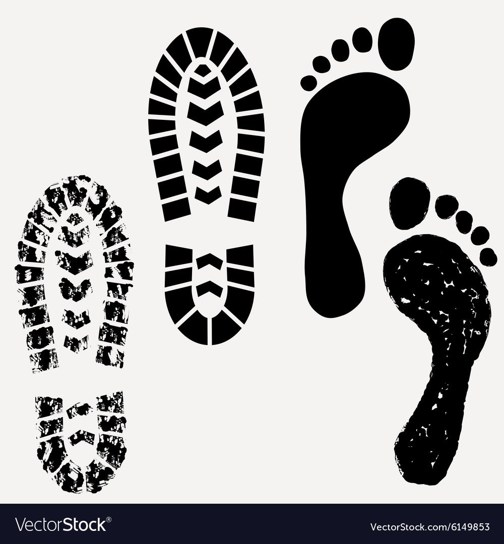 След ноги в обуви