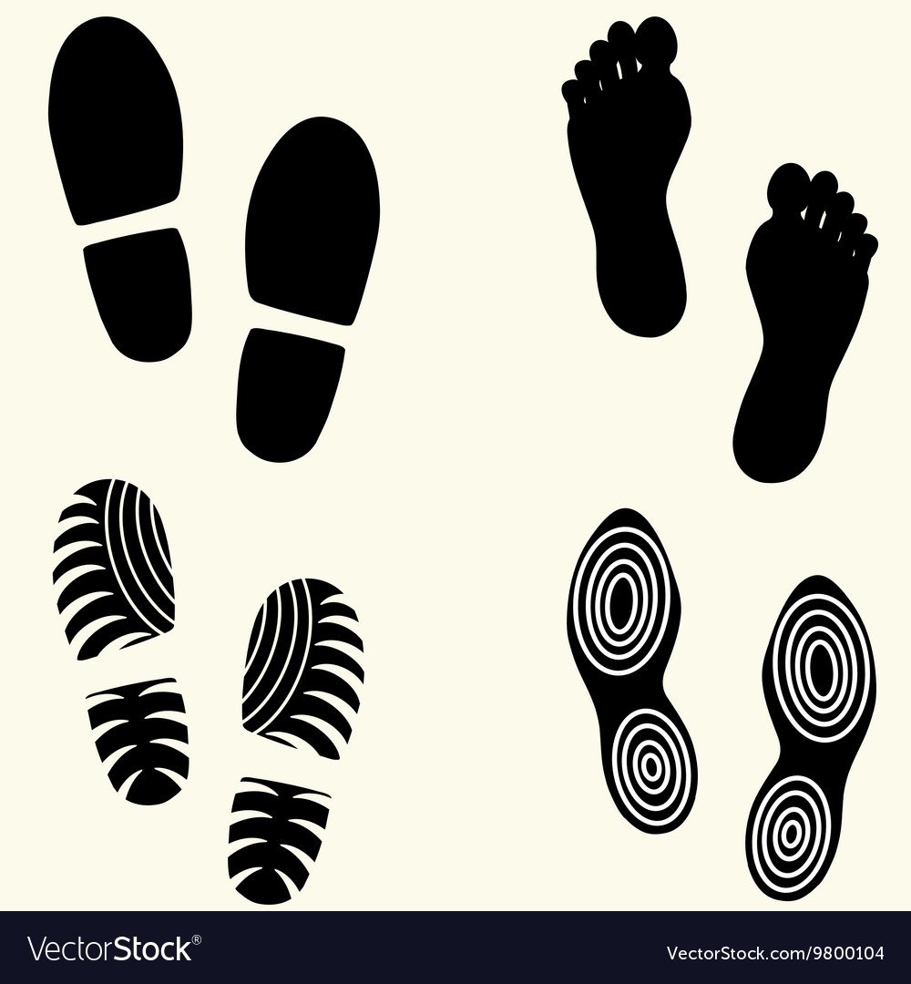 Человеческий след обуви