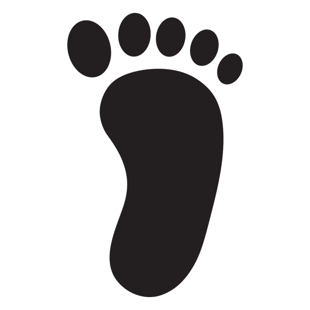 Отпечаток стопы человека