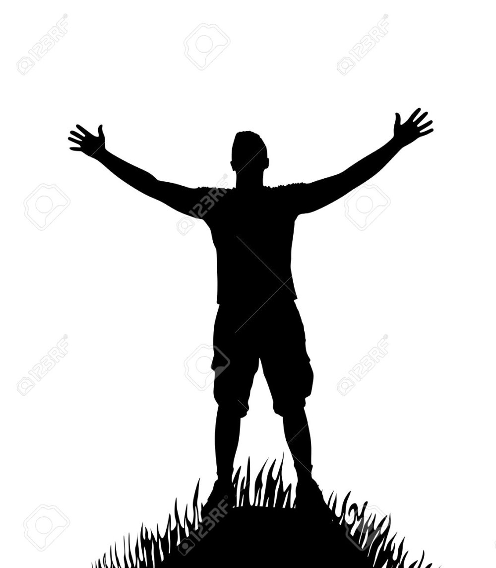 Человек с распростертыми руками