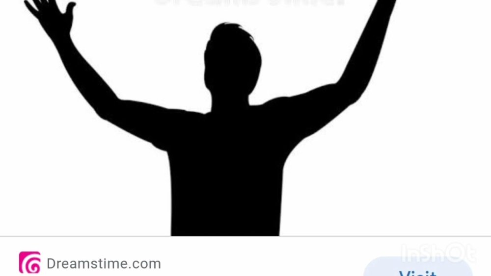 Силуэт человека с расставленными руками