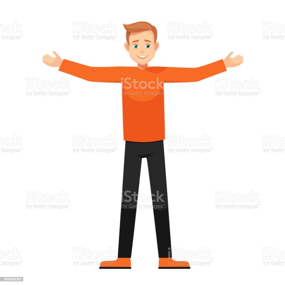 Человек с вытянутой рукой