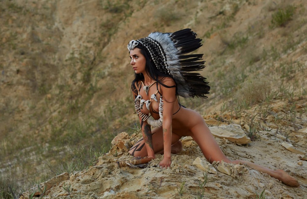 Индейская женщина воин