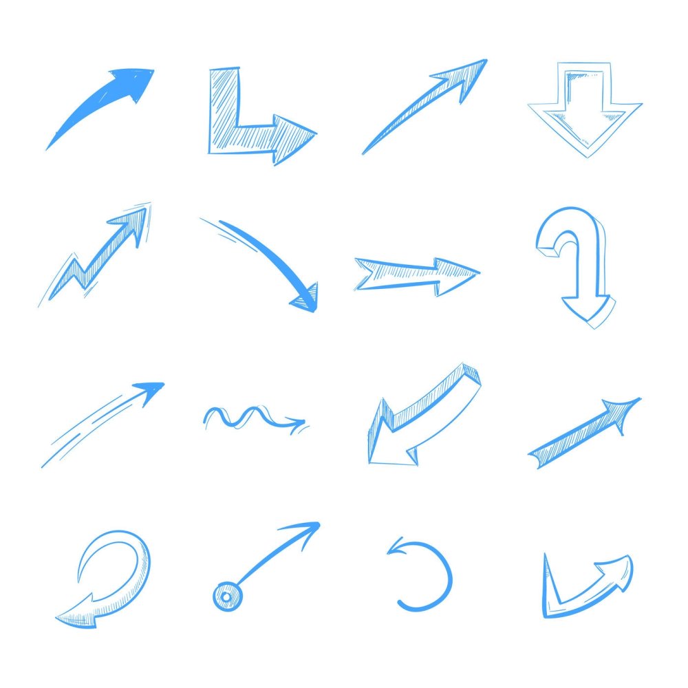 Синяя стрелочка