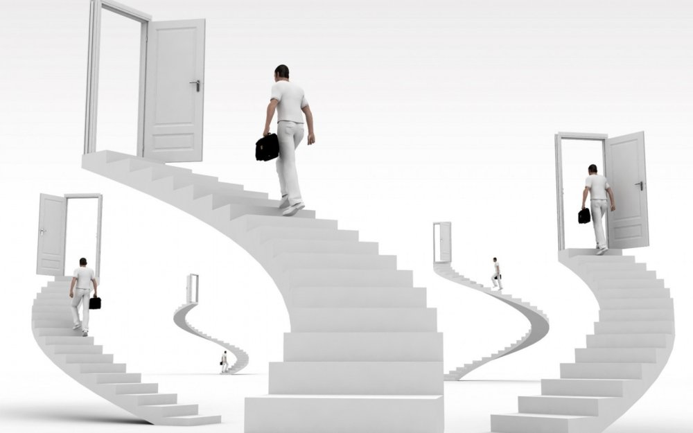 Человек на ступеньках