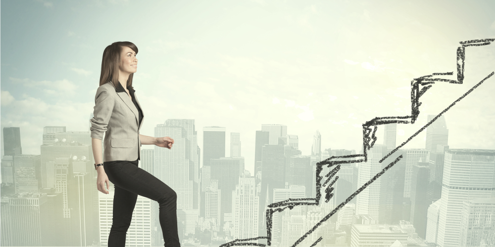 Силуэт человека на лестнице