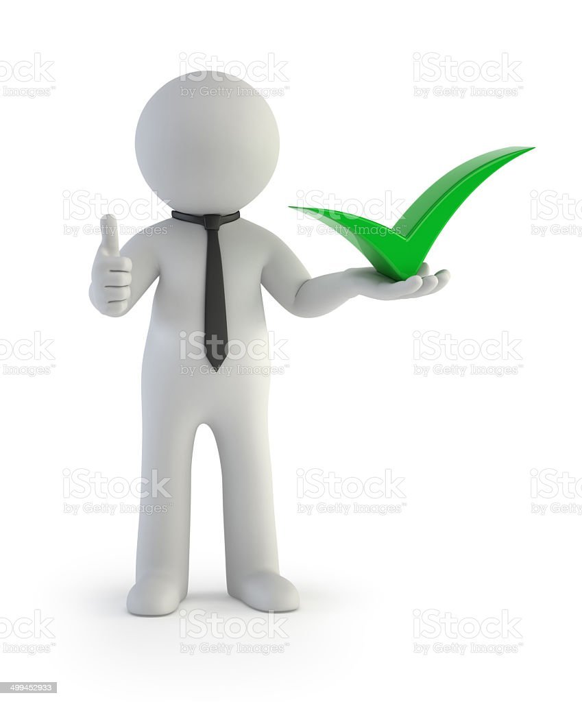 Белый человечек в галстуке