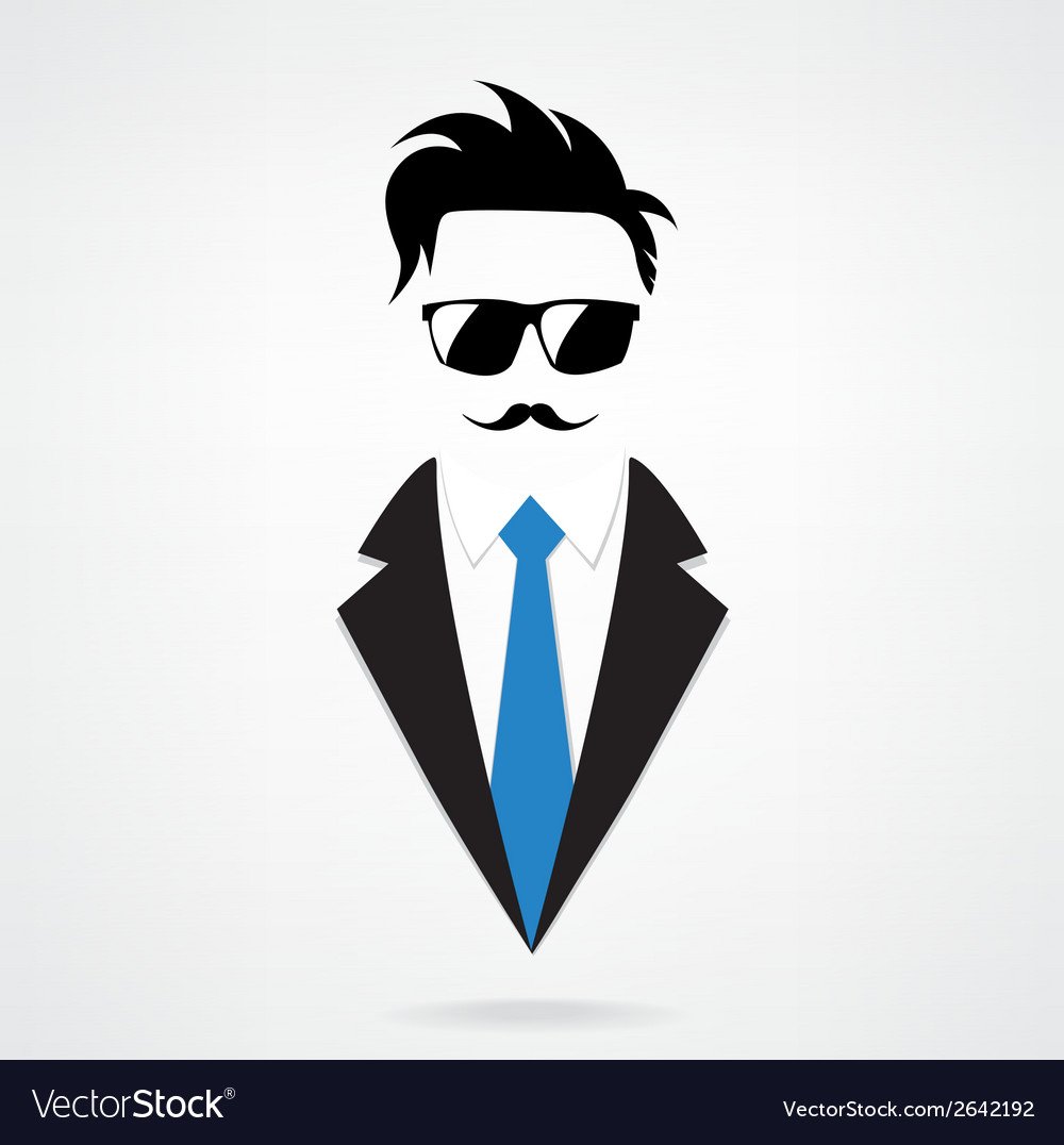 Силуэт мужчины в костюме