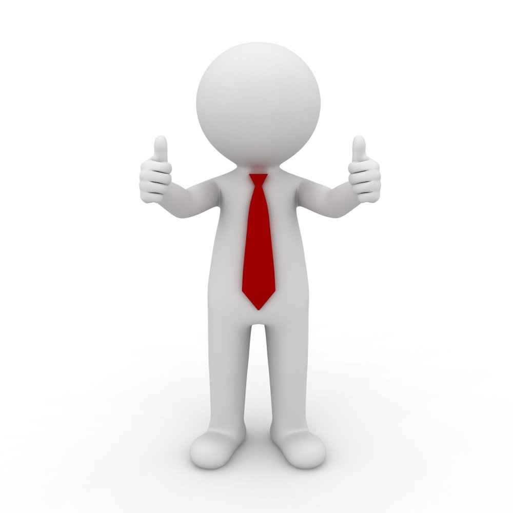 Белый человечек в галстуке