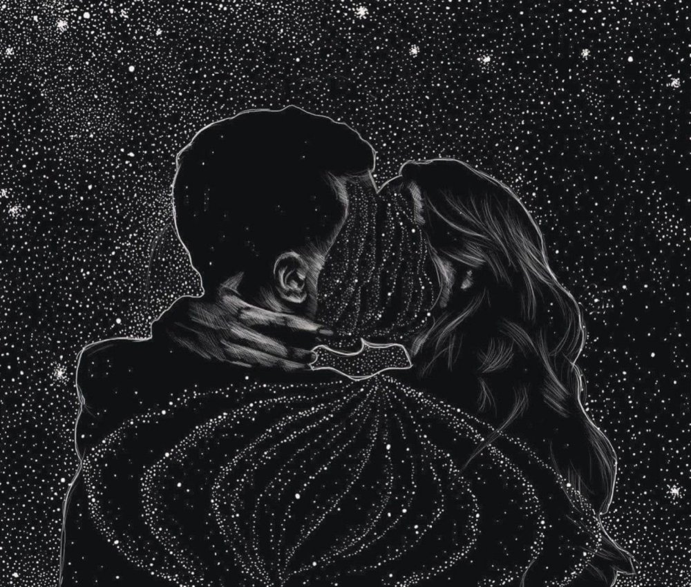 Влюбленные под звездным небом