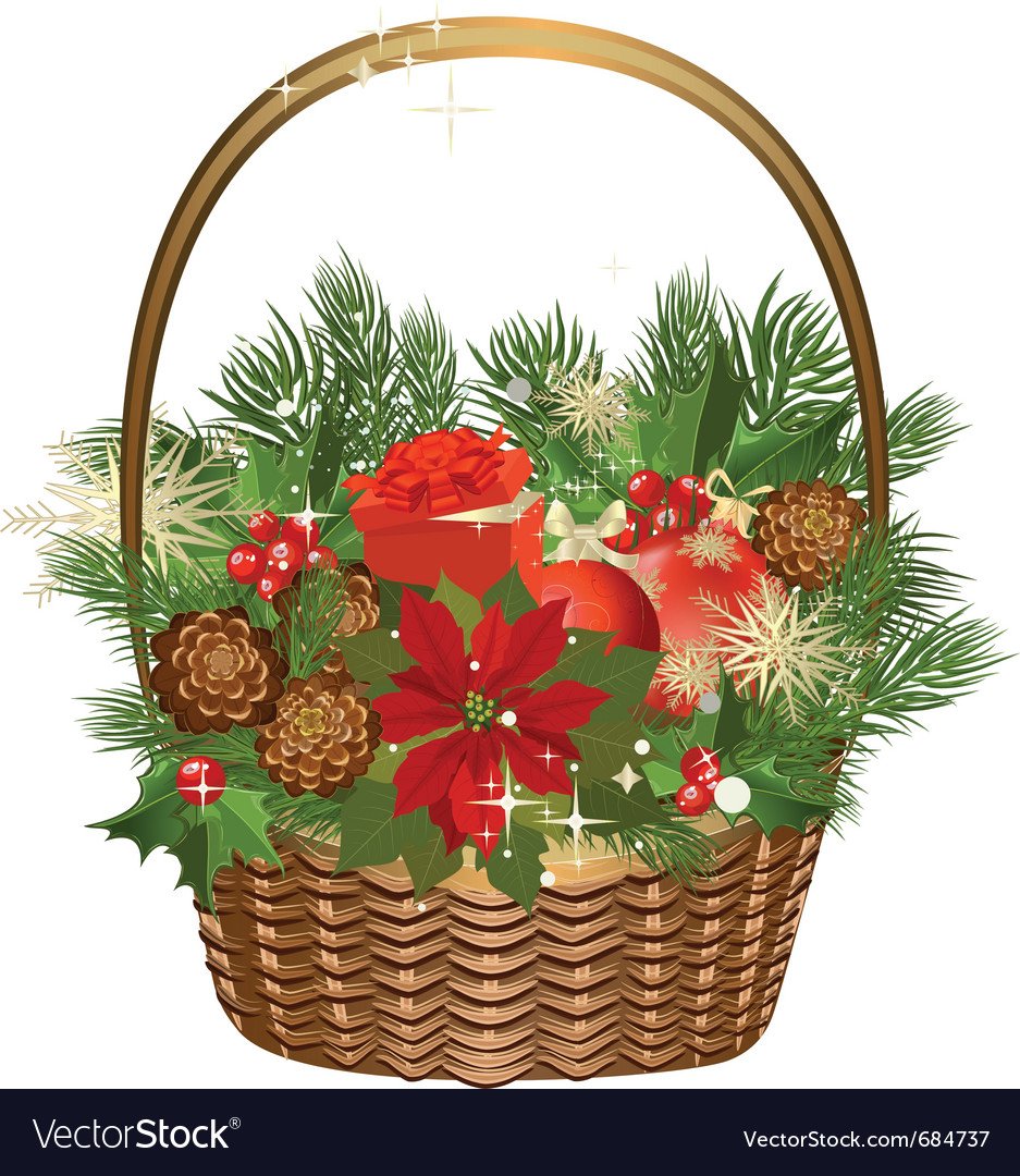 Новогодний корзина Vektor