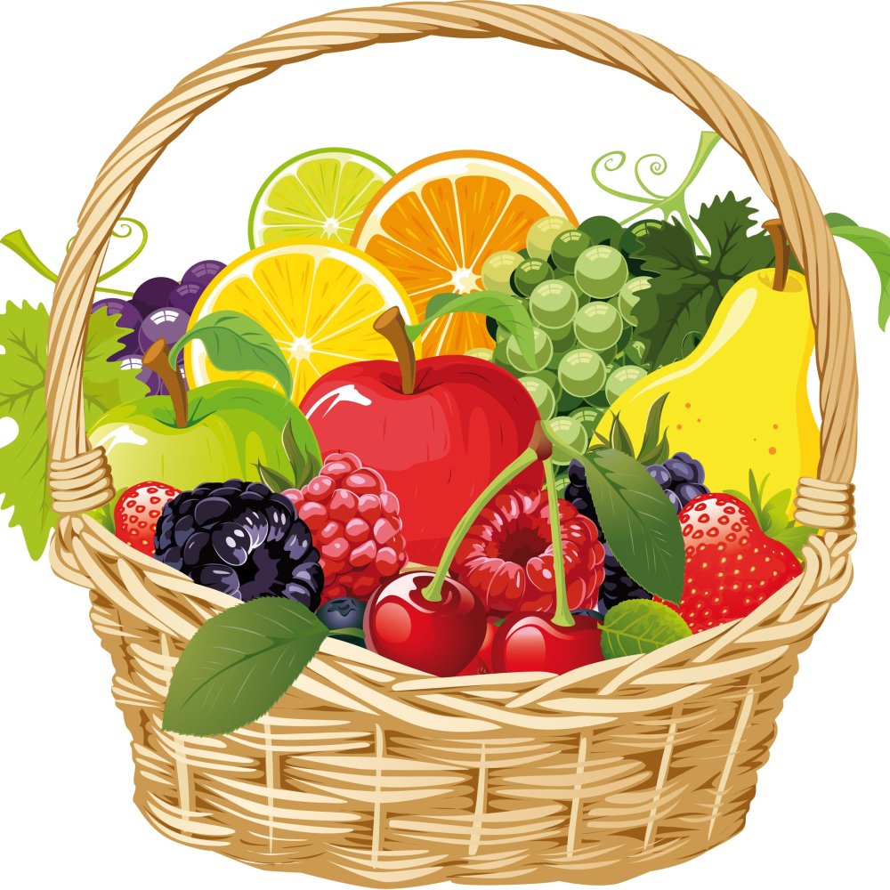 Корзина с фруктами для детей