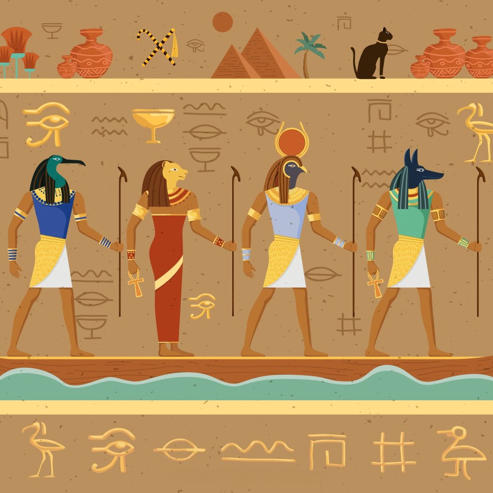 Древний Египет фараон в полный рост