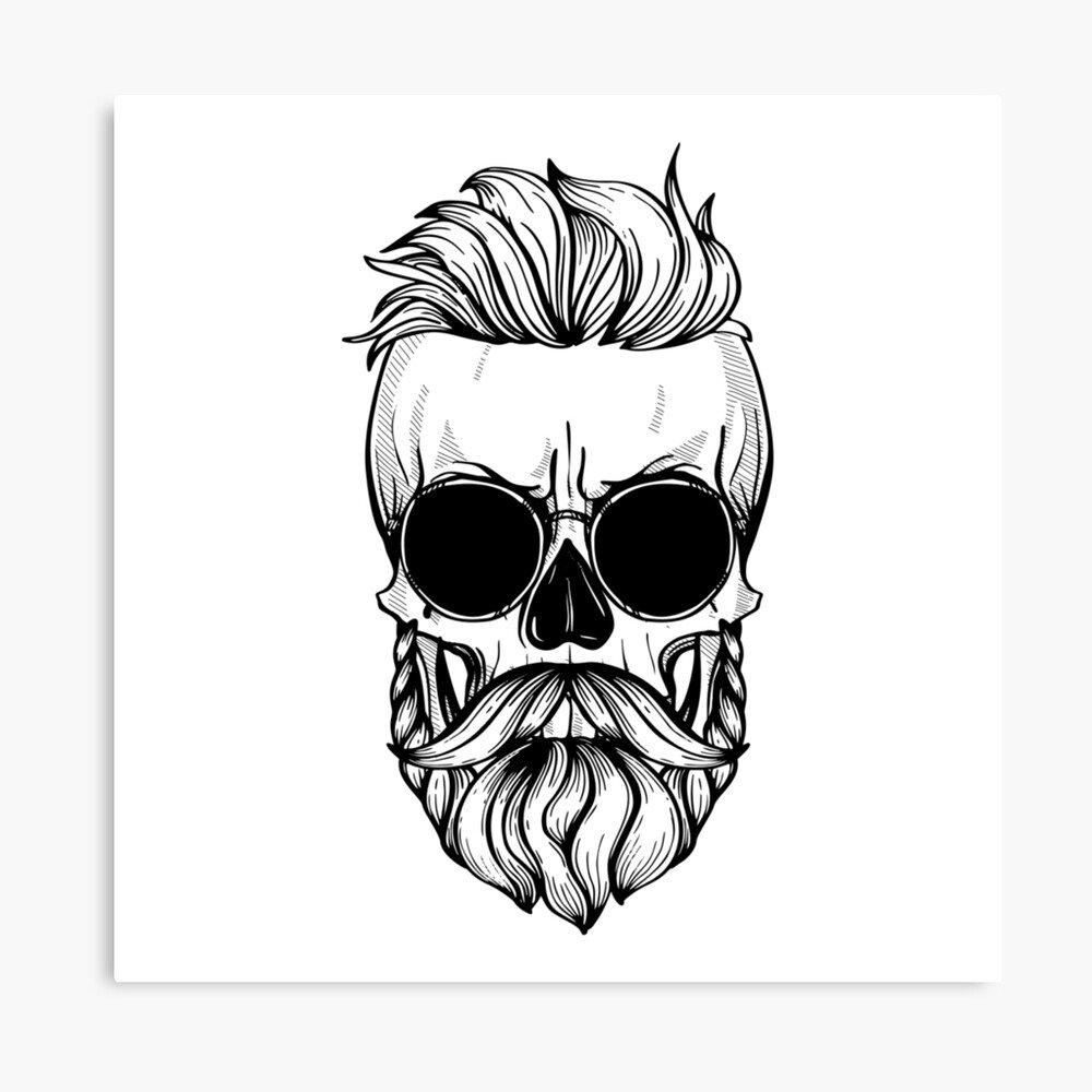 Череп в шапке с бородой