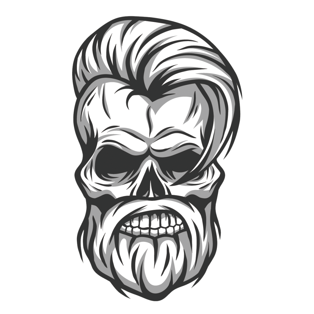 Череп в ушанке эскиз