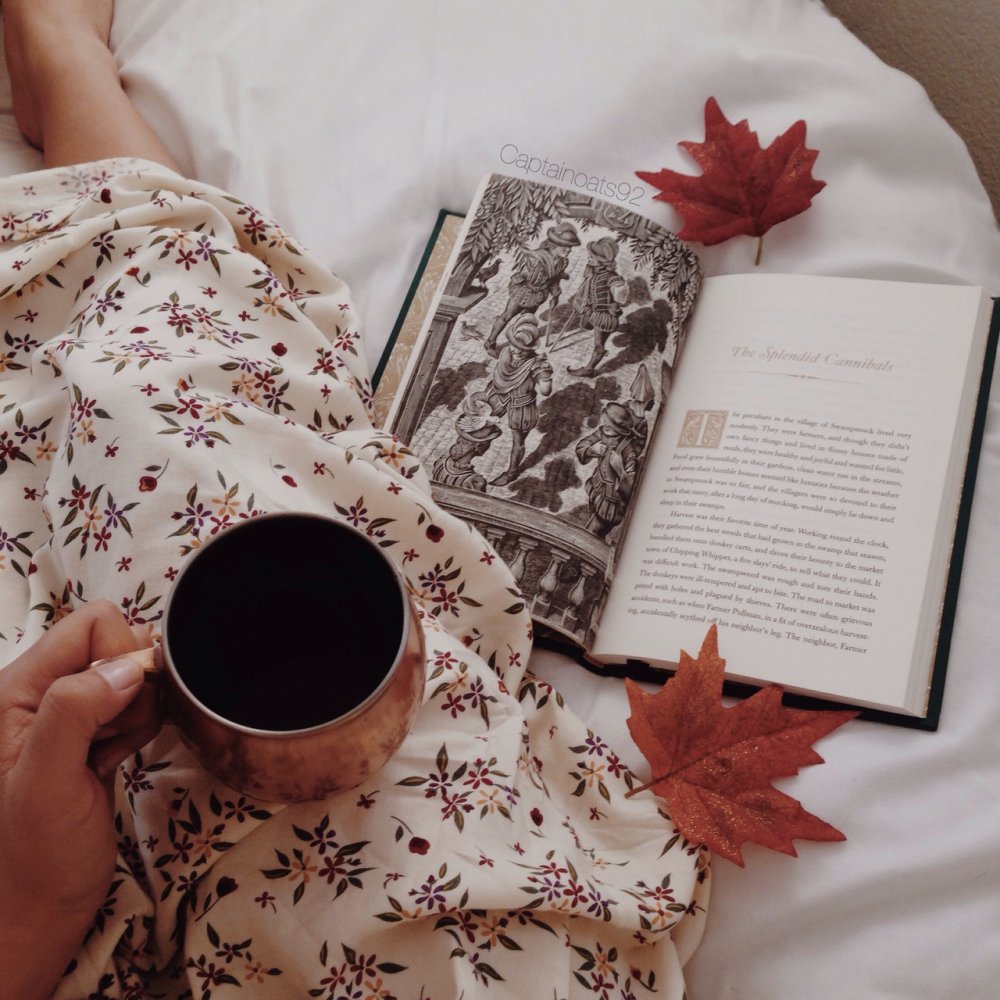 Девушка с книгой осень