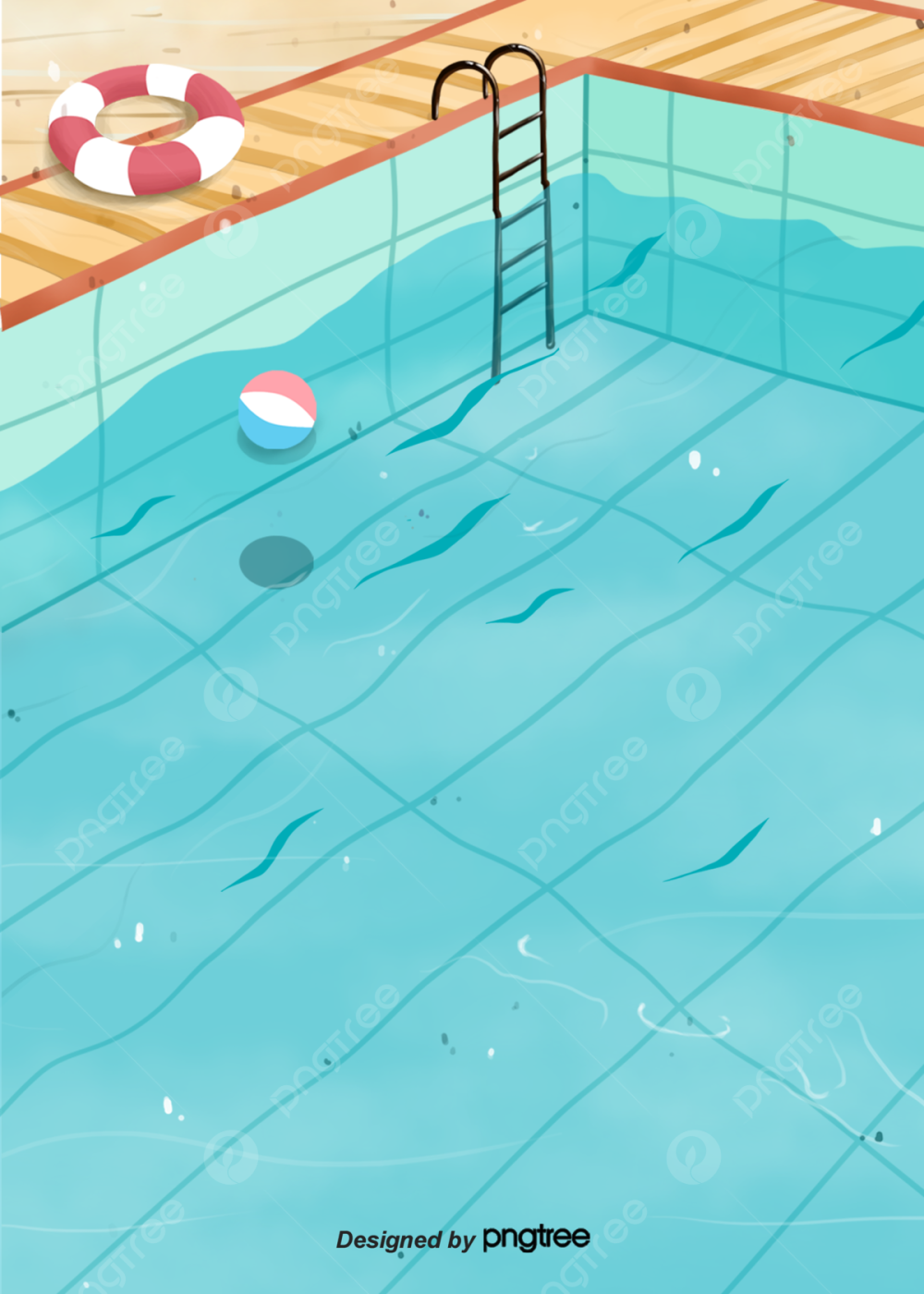 Бассейн среди деревьев