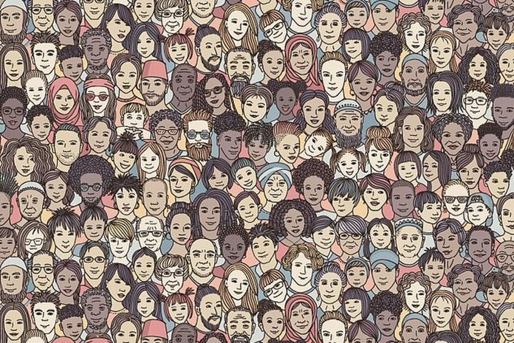 Красивый фон с черепами