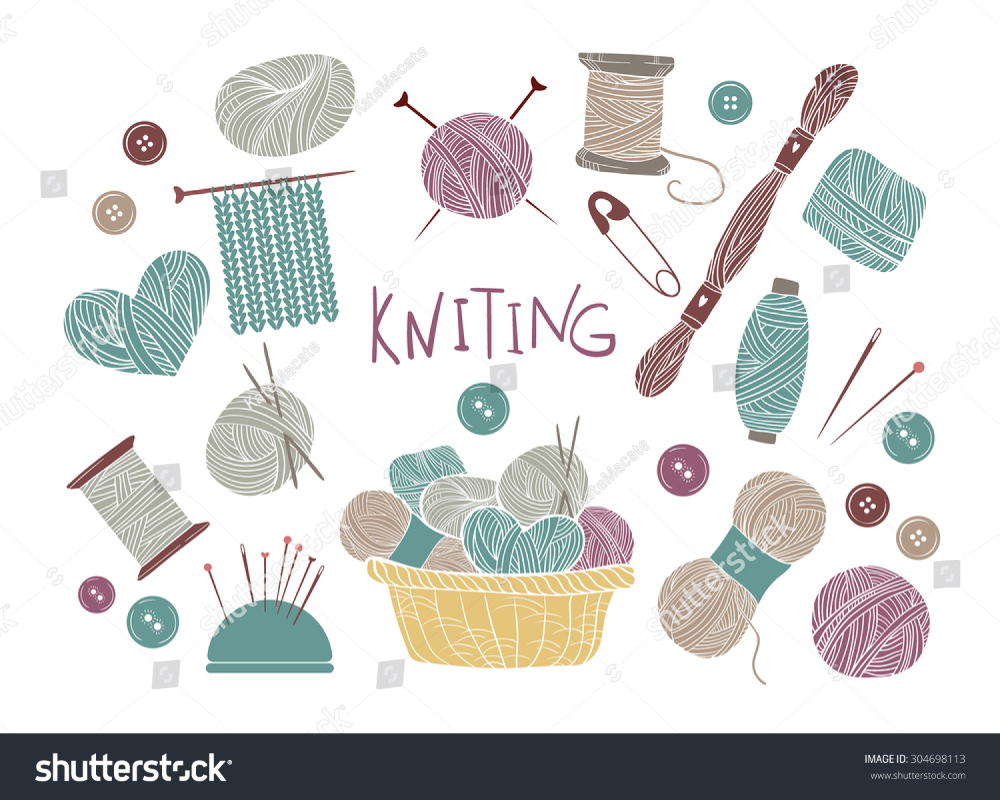 Клубок ниток с крючком