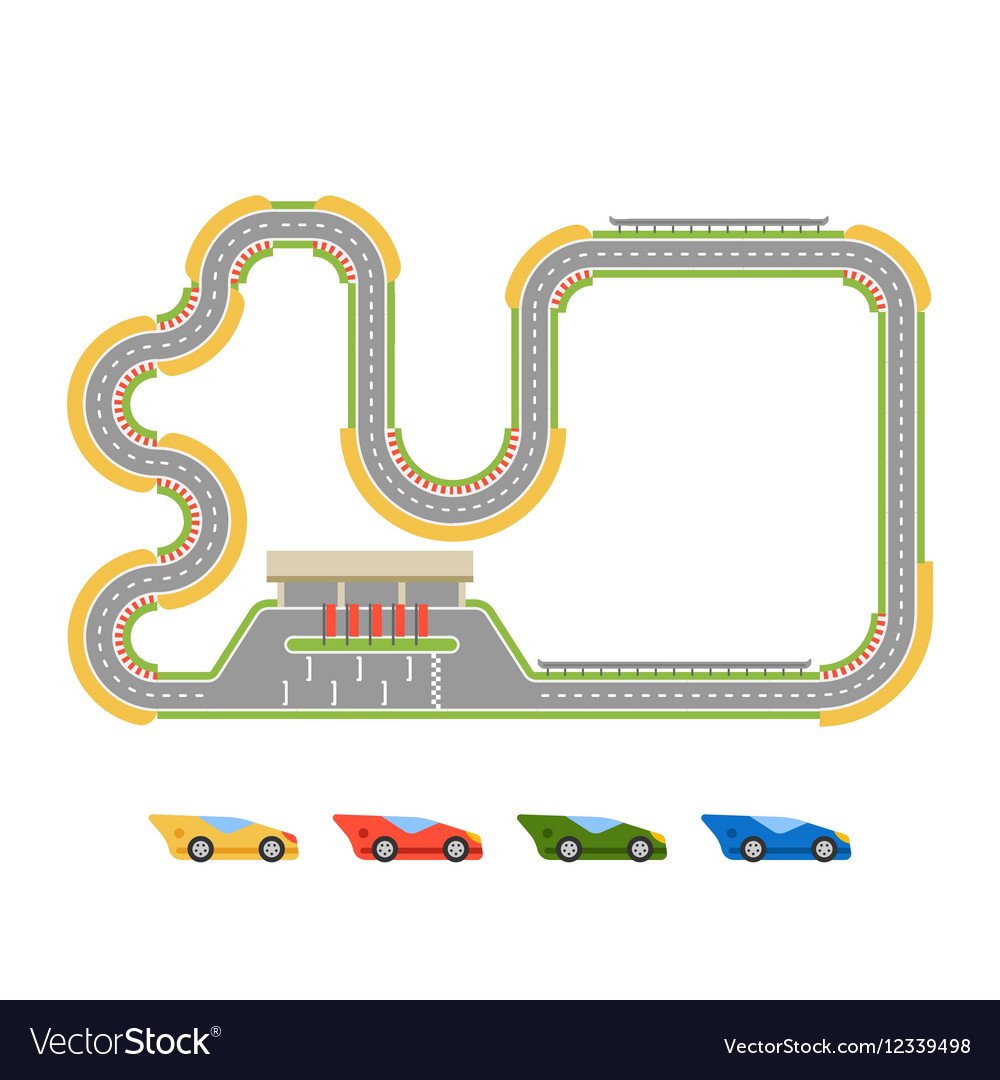 Рисованная гоночная трасса