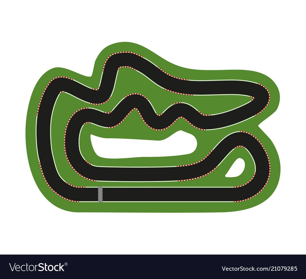 Гоночная трасса вид сверху вектор