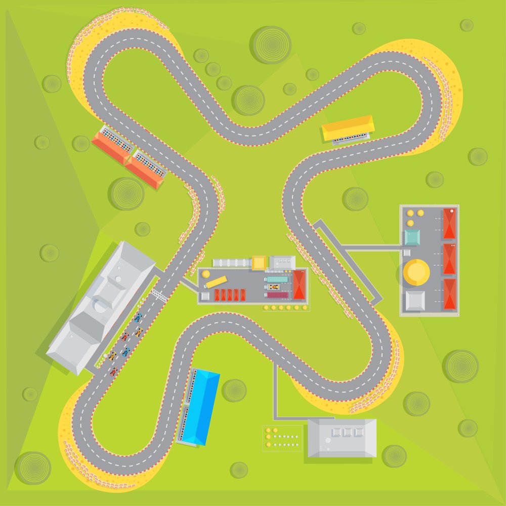 Гоночная трасса вид сверху