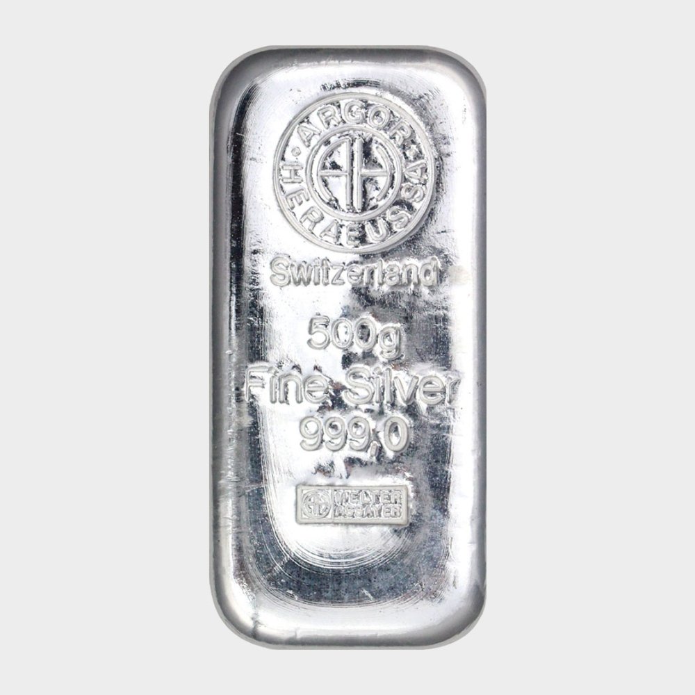Слиток серебра 500 грамм