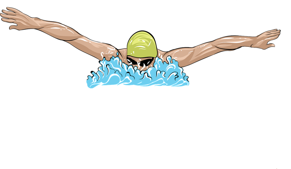 Пловец мультяшный
