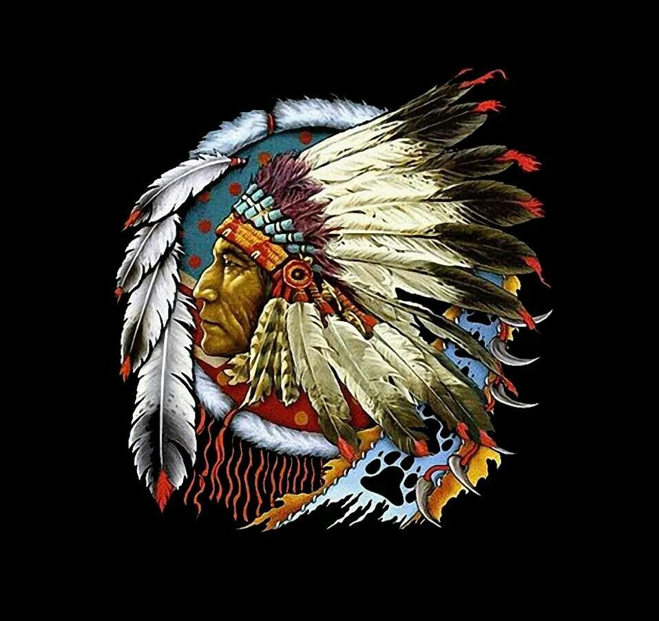 Индеец на закате