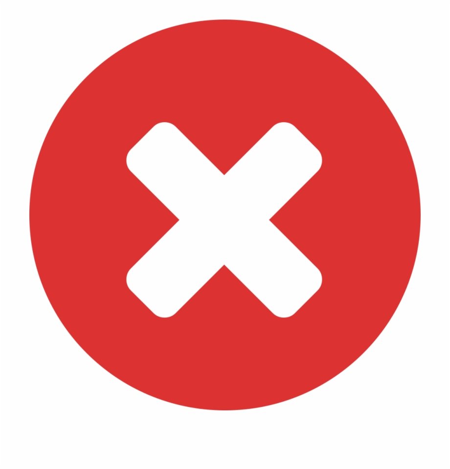 Красный крестик в кружочке