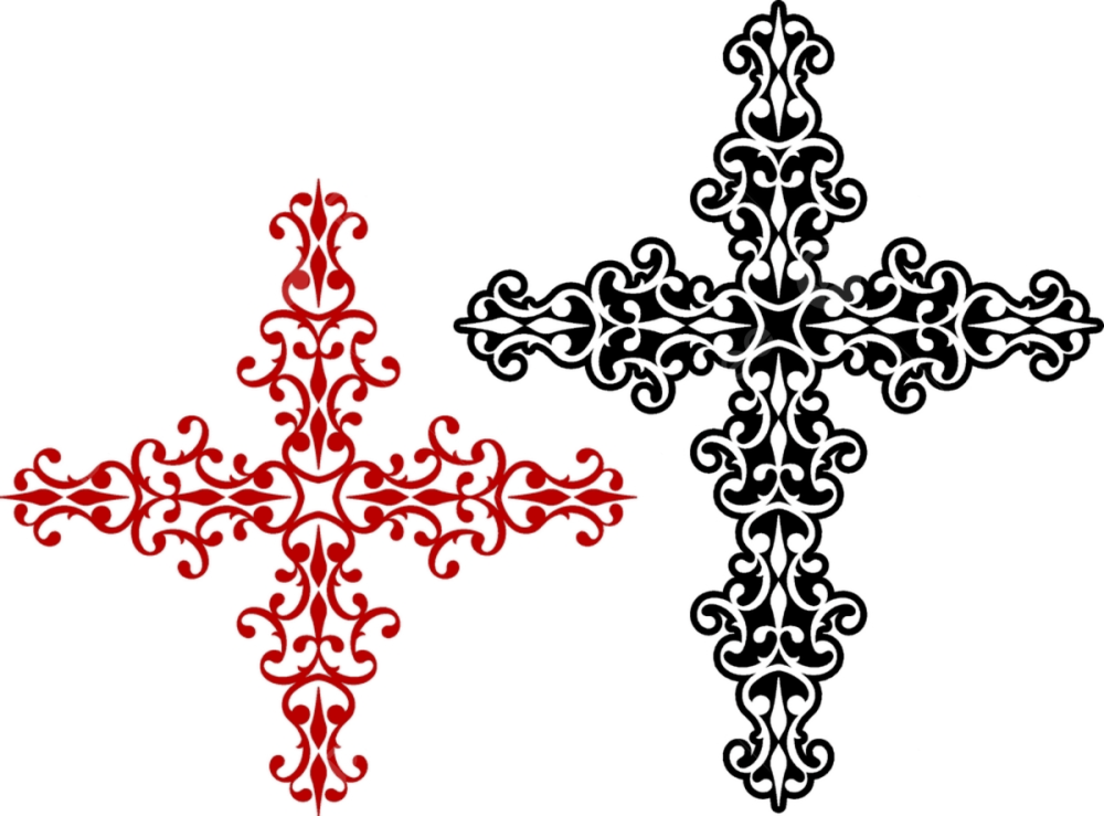 Церковные узоры с крестом