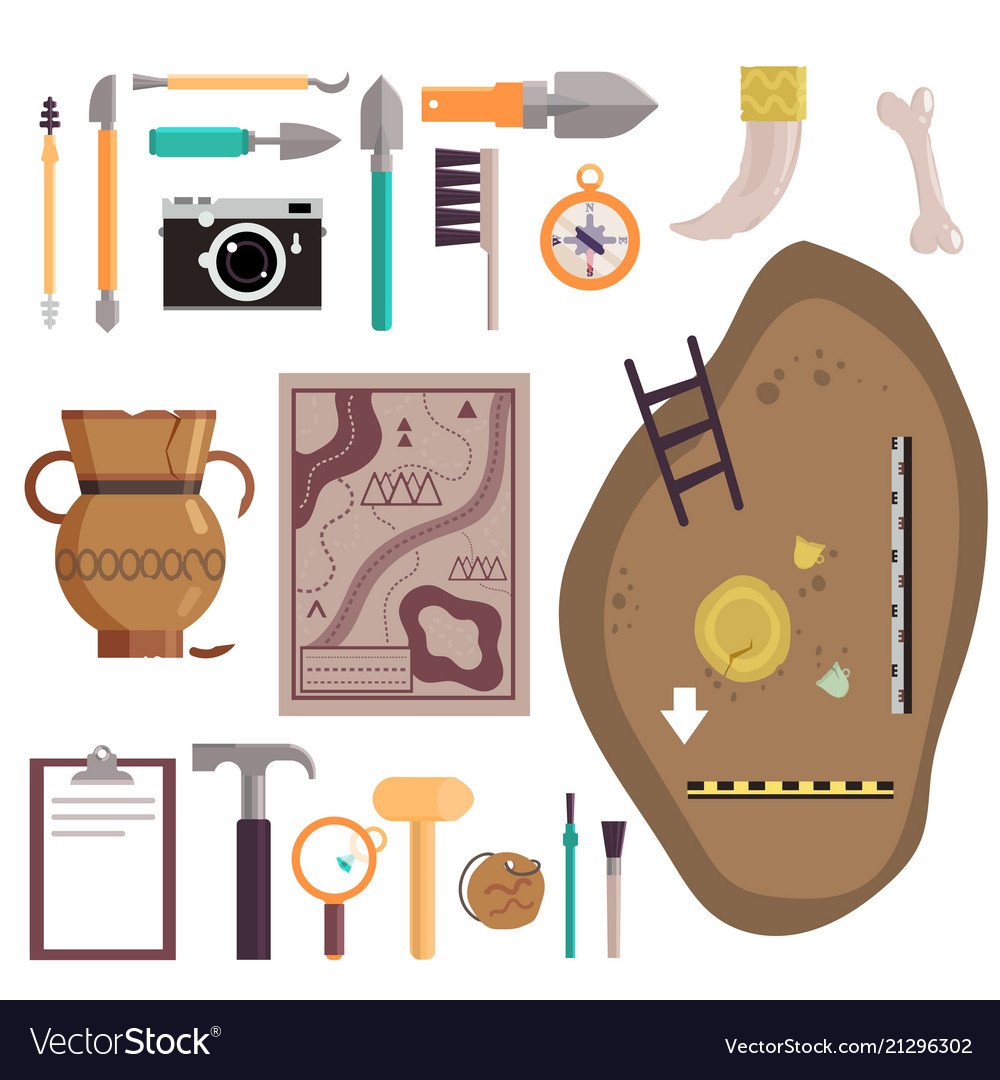 Инструменты археолога для детей