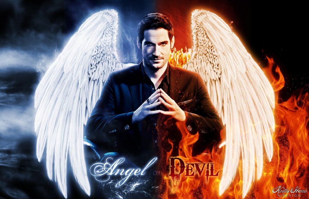 Люцифер Морнингстар с крыльями