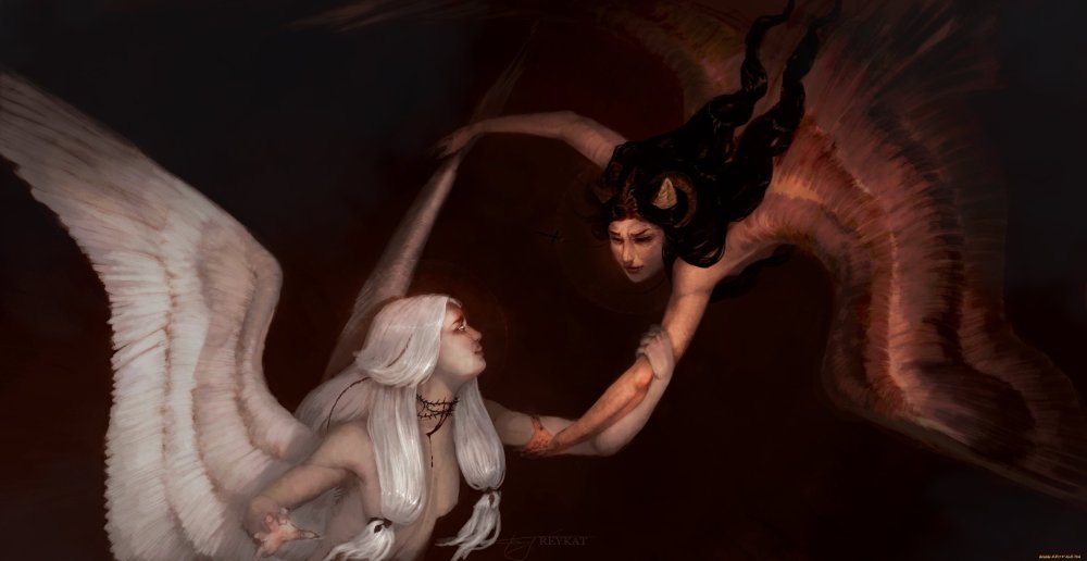 Аниме ангел и демон Запретная любовь