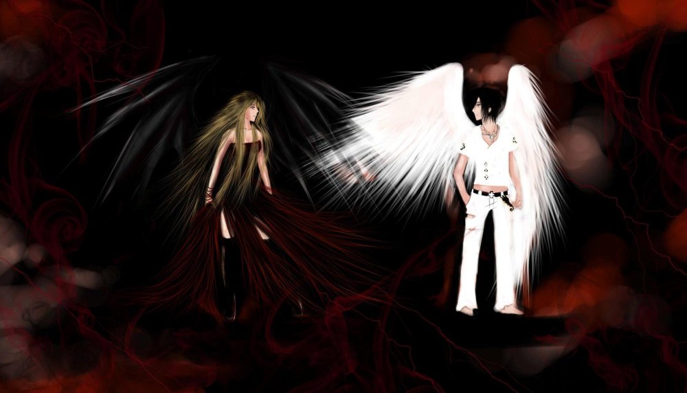 Обои ангел и демон