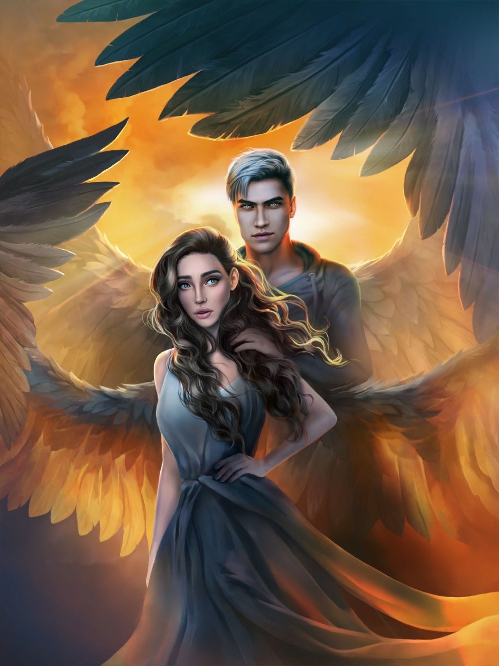 Ангел мужчина и девушка